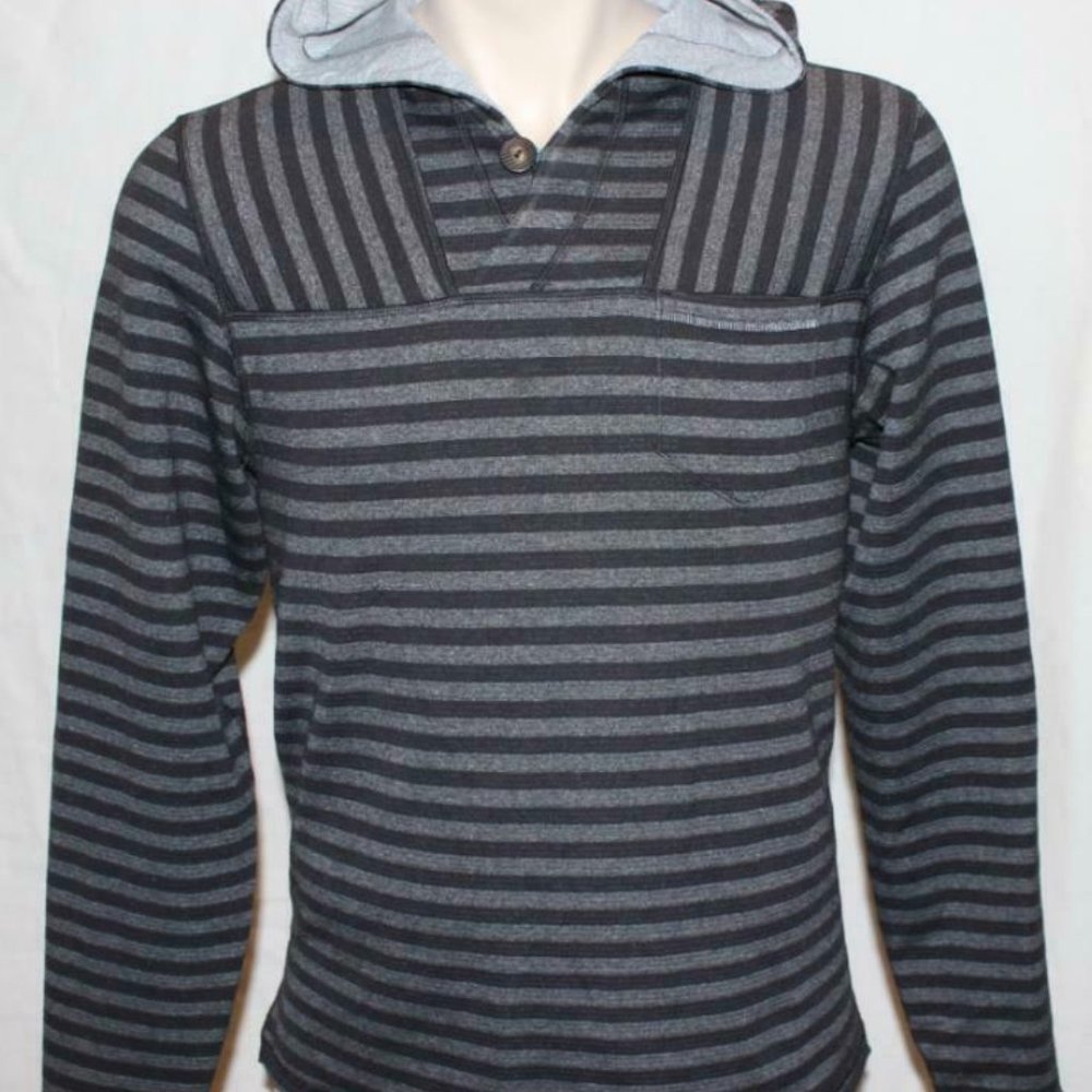Saucony Mens Striped Hoodie Pullover Sweater Med